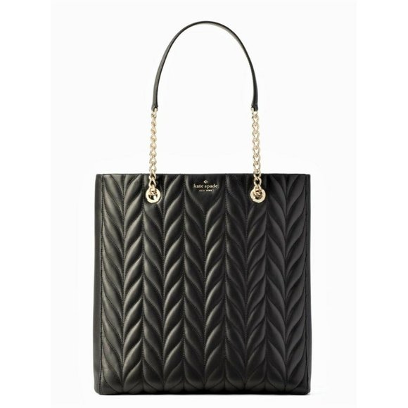 Kate Spade Handbags - KATE SPADE Briar Lane Quilted Slim Tote Bag Black